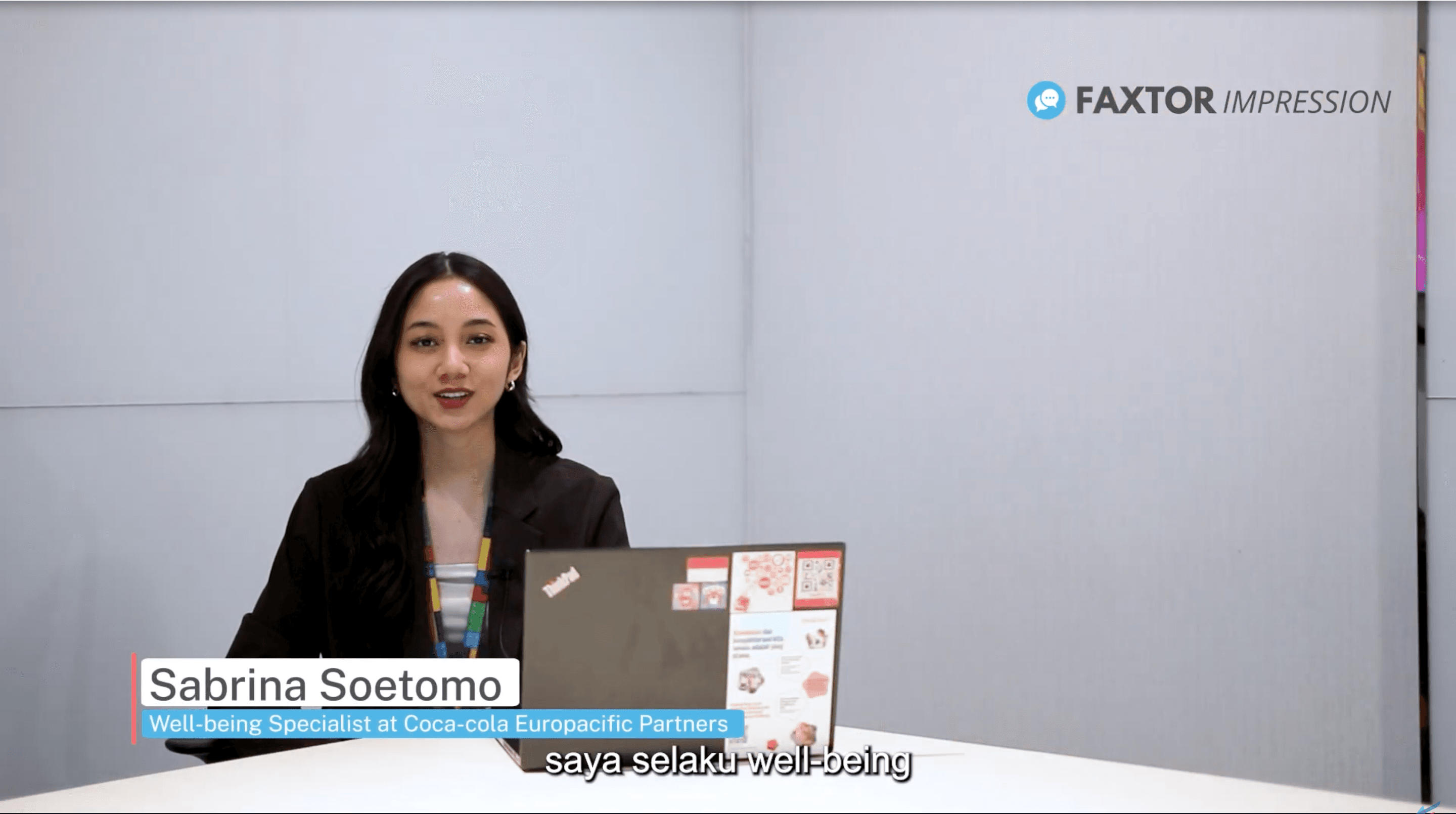 Sabrina Soetomo sharing their Faxtor experience